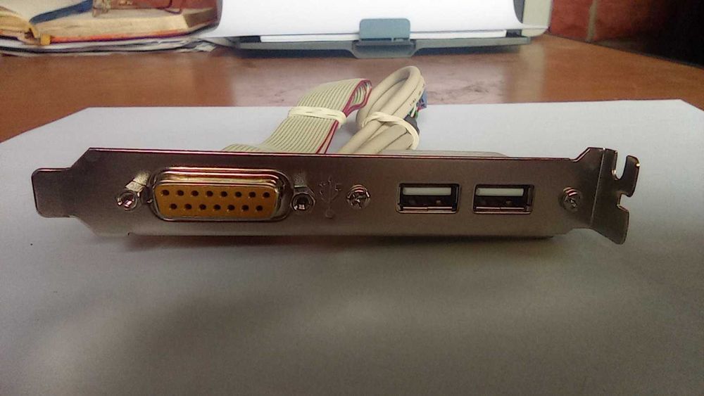 Монтажная планка 2 порта USB 2.0 + Game порт