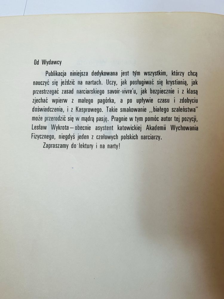 Narty i ja Lesław Wykrota
