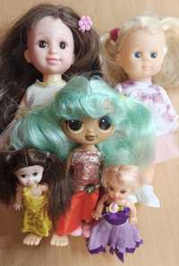 Куклы ляльки з волоссям 5 шт