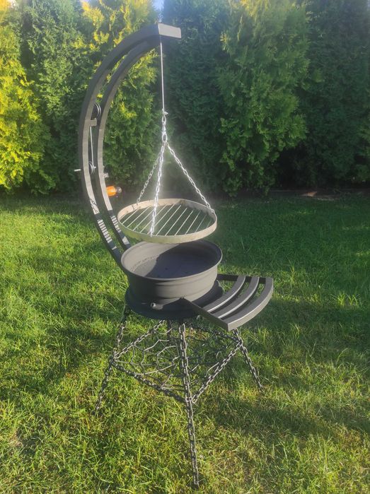 Grill ogrodowy felga nierdzewka
