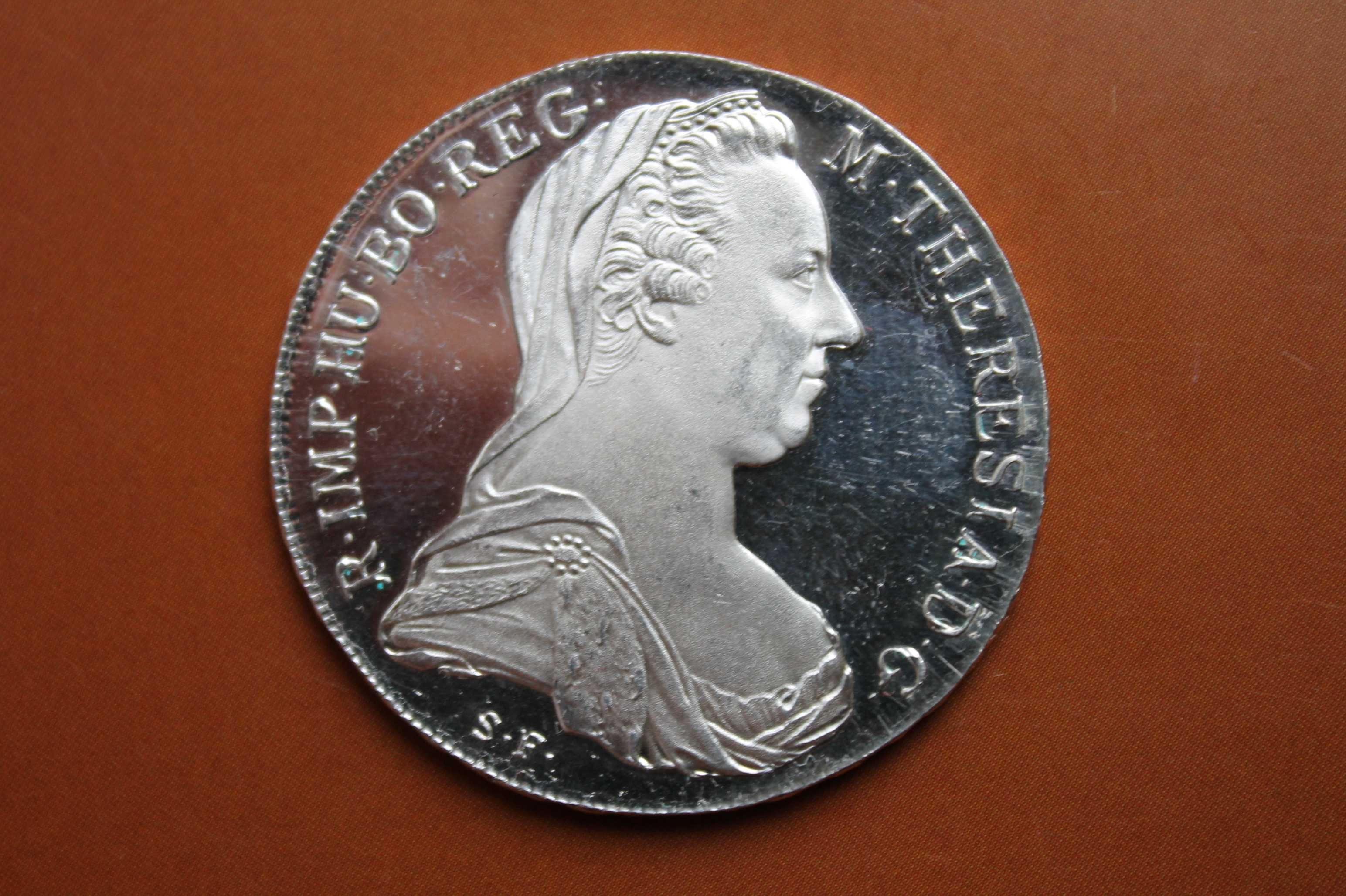 Срібна монета Талер Марії Терези 1780 Австрія блеск шик