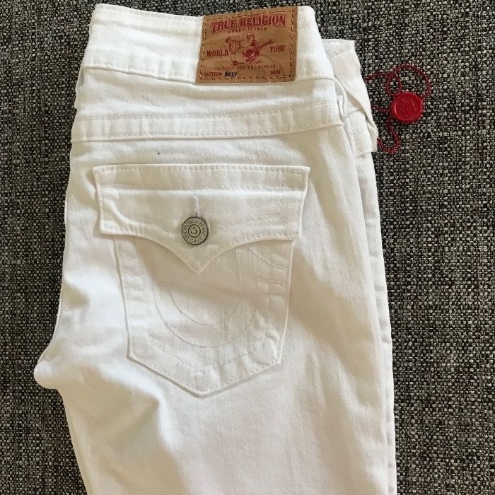 True Religion białe spodnie damskie 29 - nowe