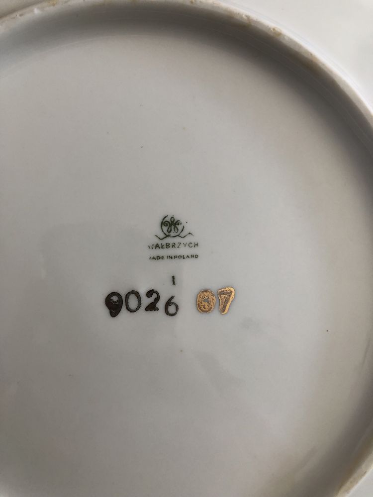 Talerz porcelana Wałbrzych PRL vintage