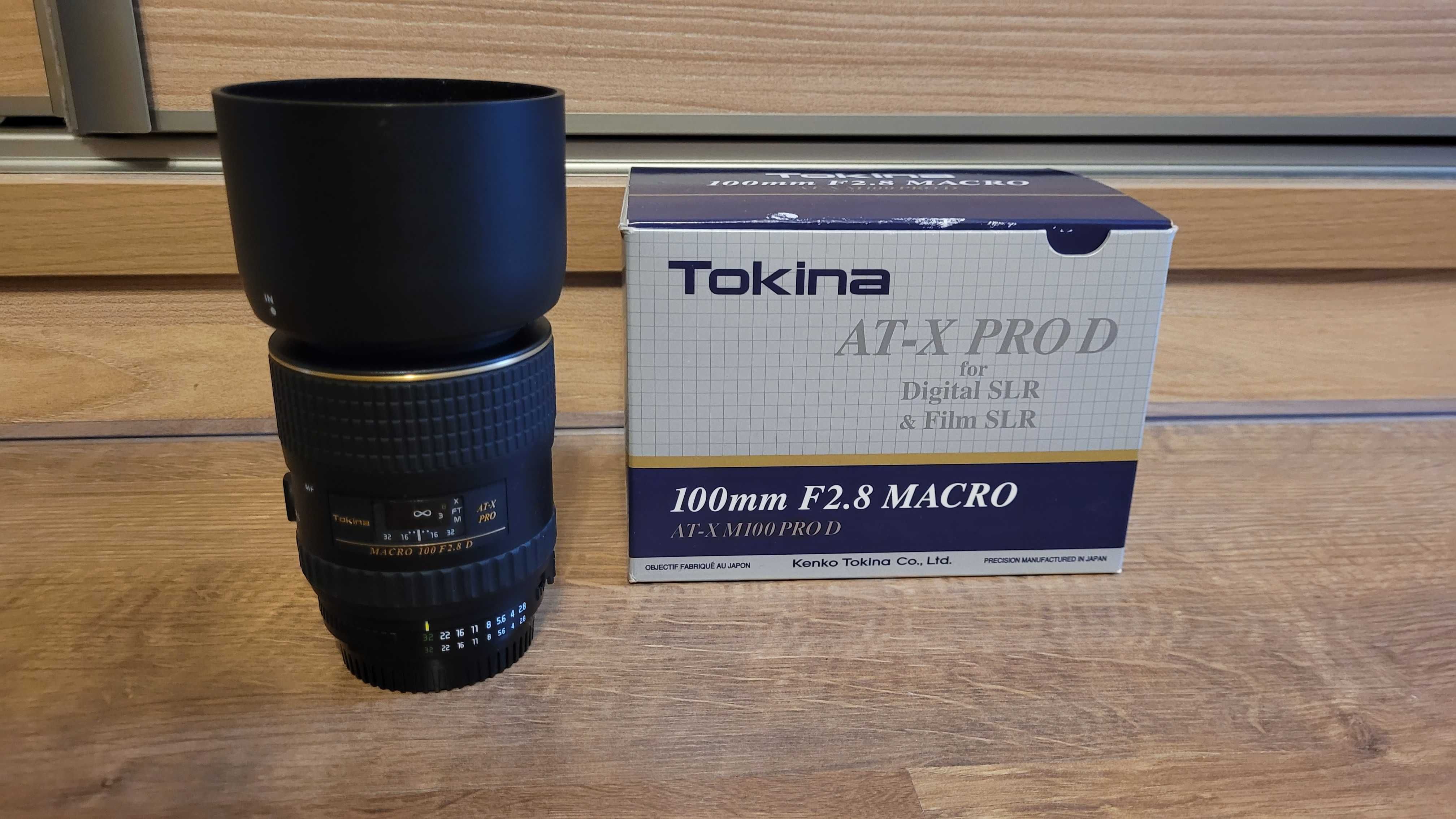 Obiektyw Tokina 100mm f/2,8 Macro mocowanie Nikon. filtr UV gratis!!!
