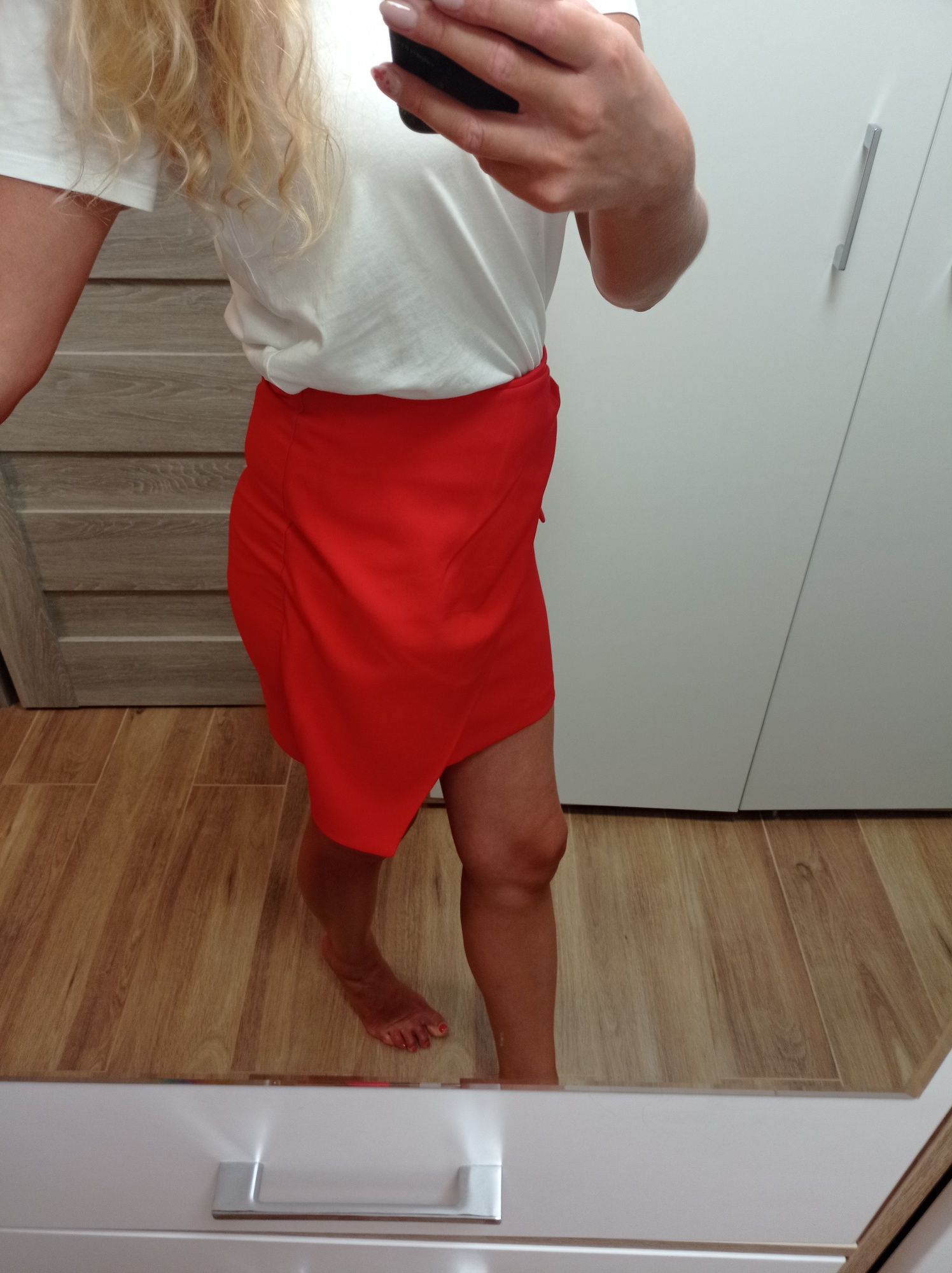 Spódnica elegancka czerwona Orsay