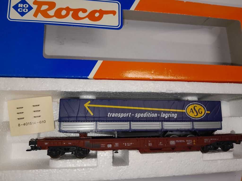 Вагон платформа 4-вісна з вантажем, метал. Roco 46363. Piko НО 1:87