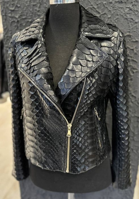 Куртка кожа кожаная питон змея рептилия