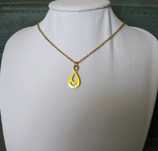 Colar Aço Dourado Infinito Gota NOVO