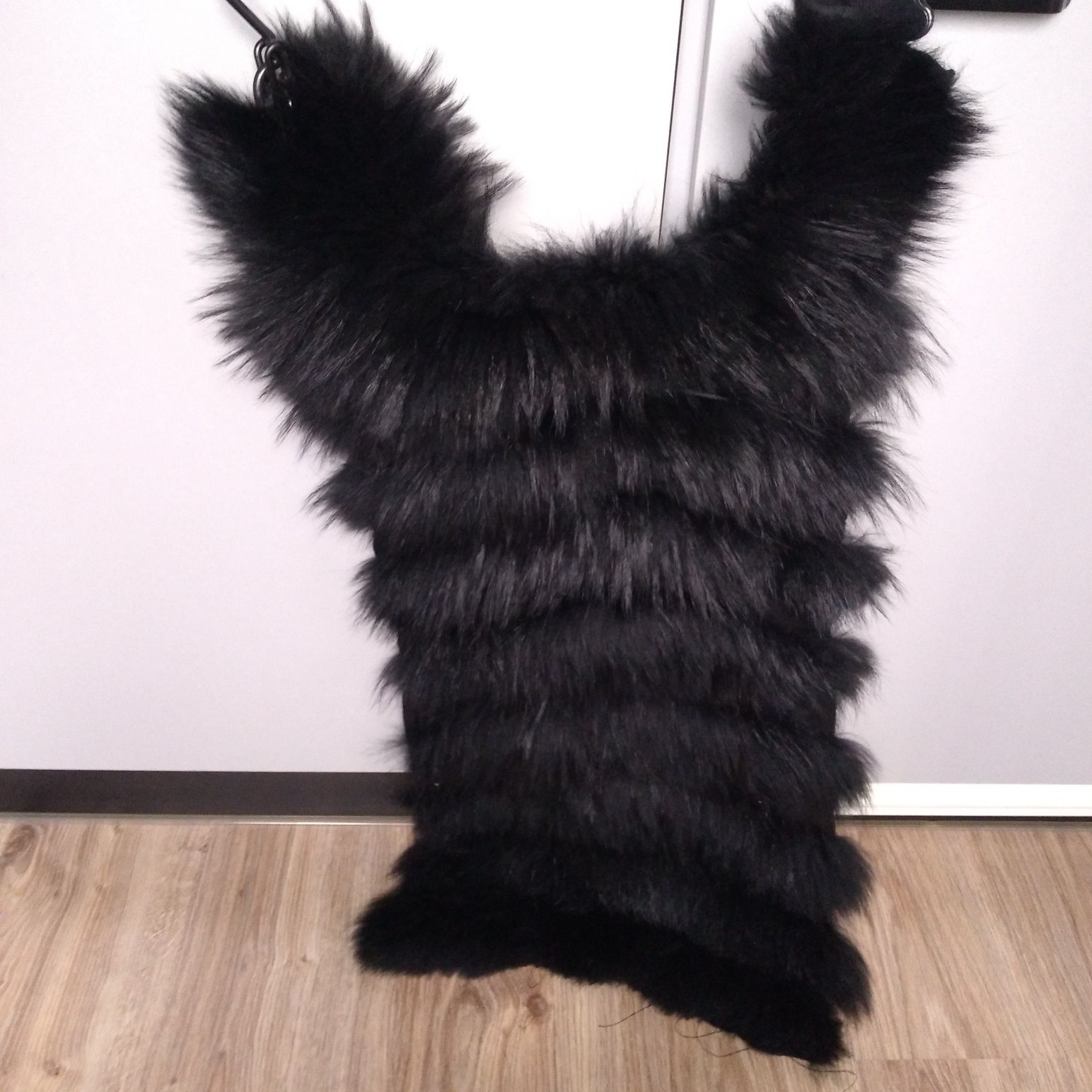Obszycie xl   futro naturalne jenot do klapek,butòw,swetra