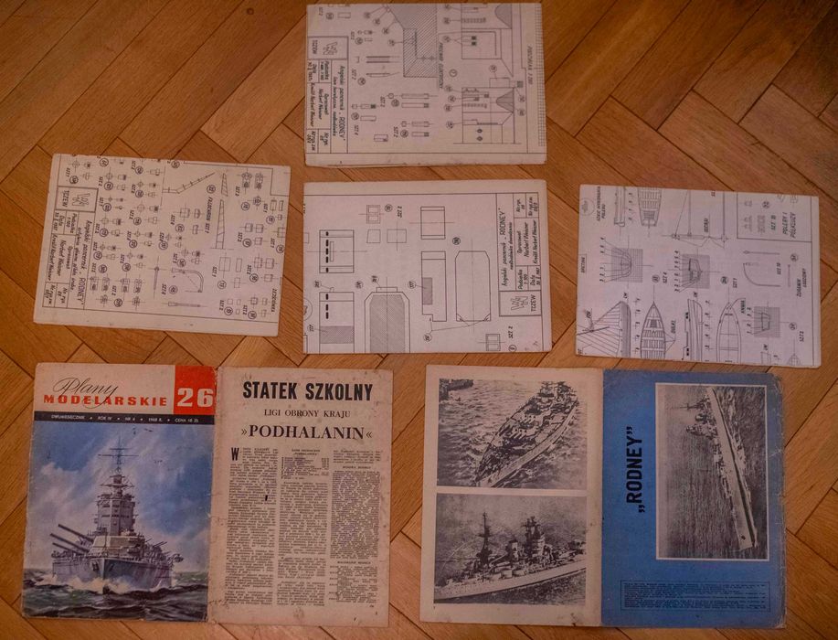 Plany Modelarskie 26 Pancernik HMS Rodney 1968 Rysunki Budowa Modelu