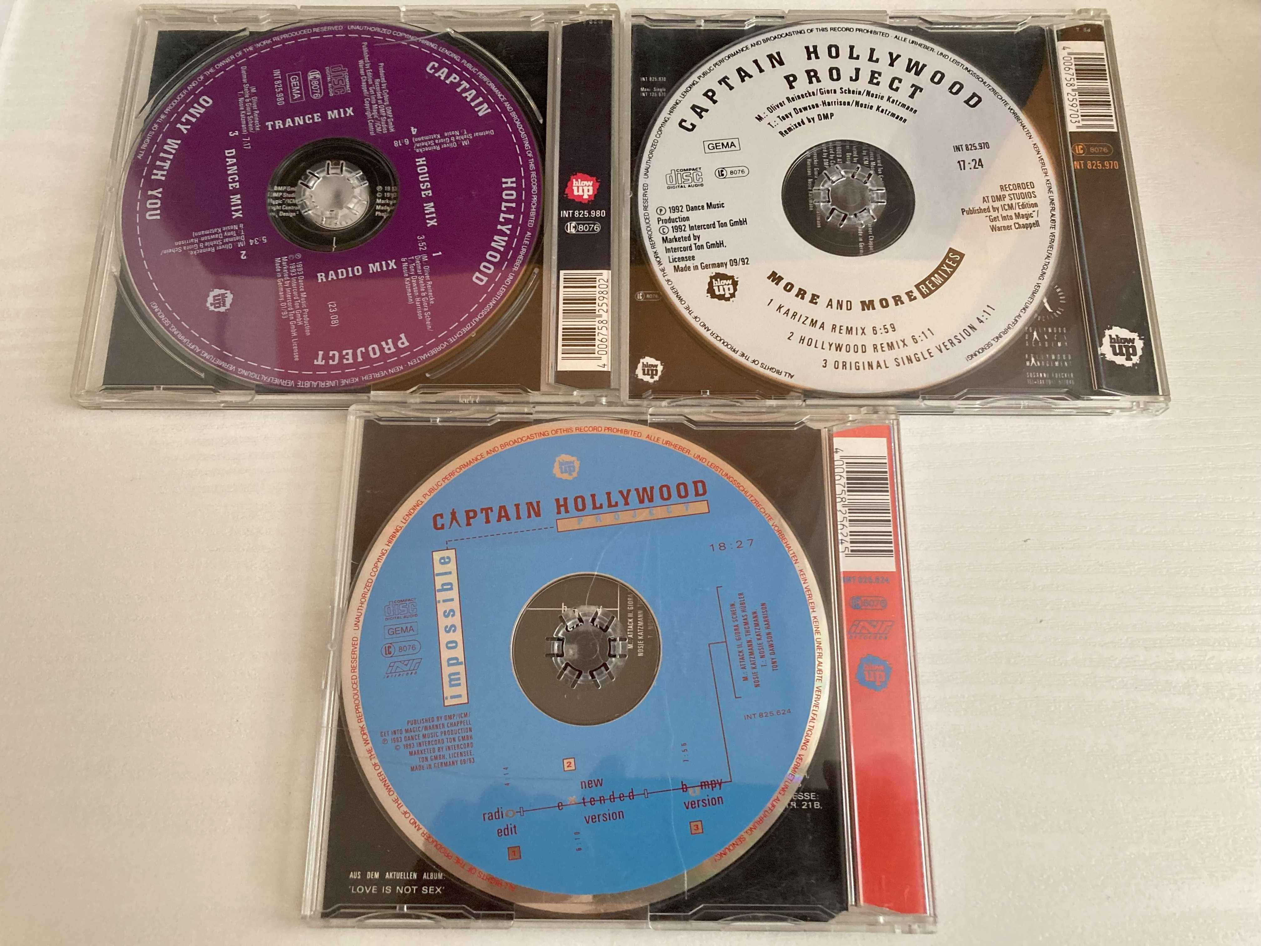 3CD:  Captain Hollywood Project  - 3 Maxi CD (Eurodance)