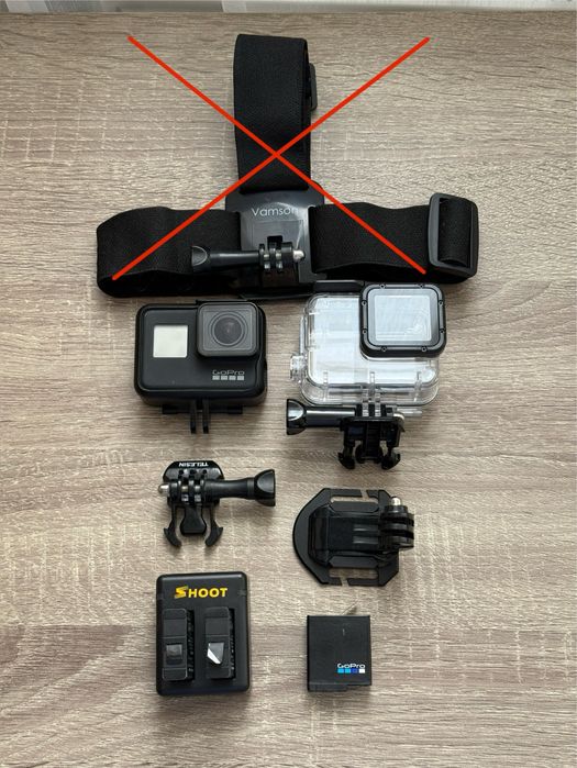GoPro HERO 7 Black + аксесуари (без кріплення для голови)
