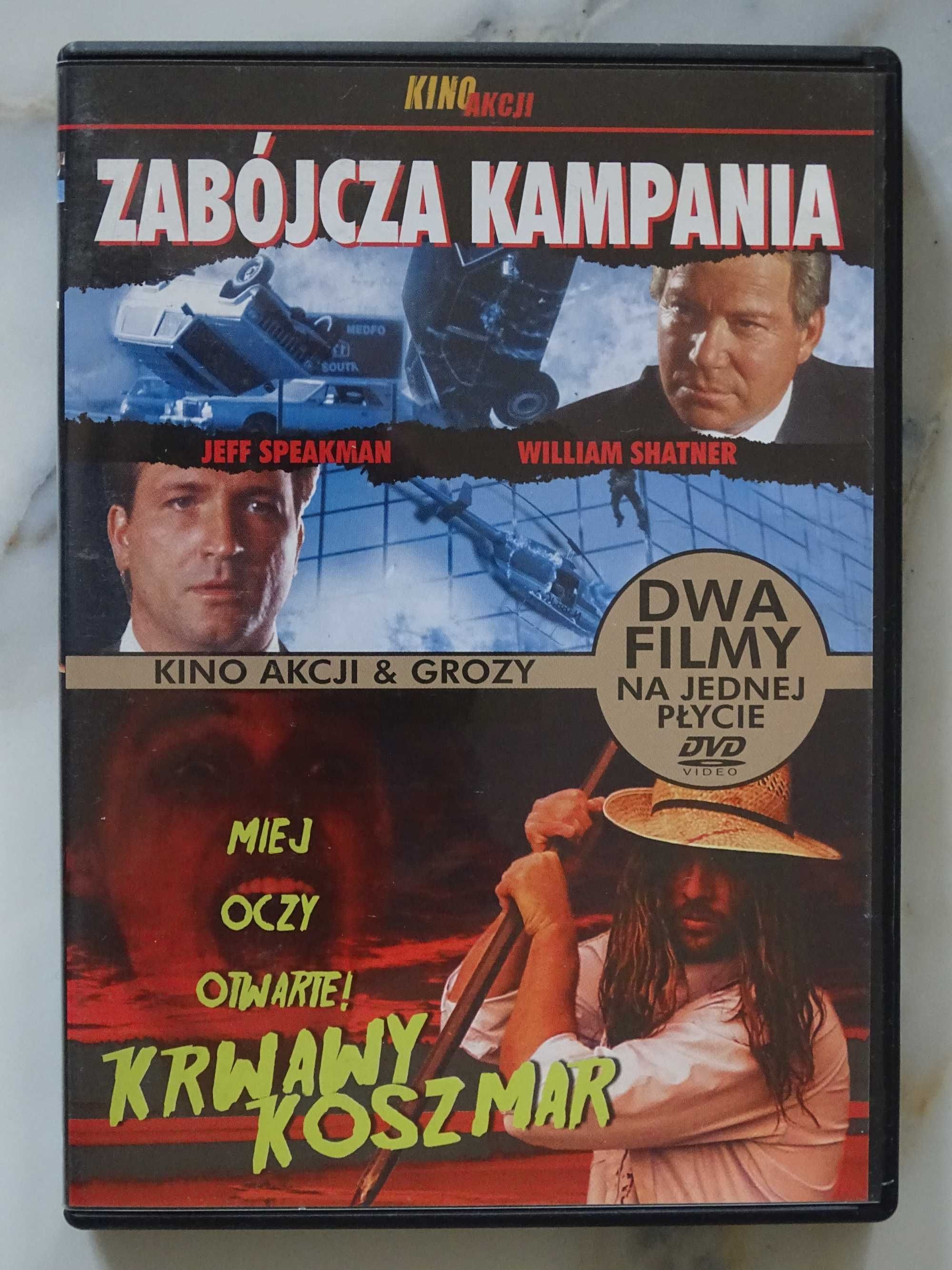 DVD: Akcja: Zabójcza kampania. Horror: Krwawy koszmar.