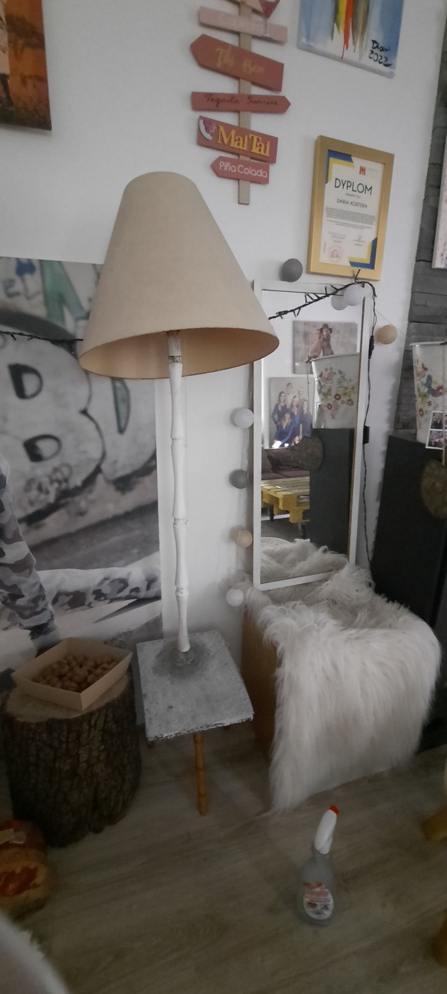 Lampa stojąca PRL