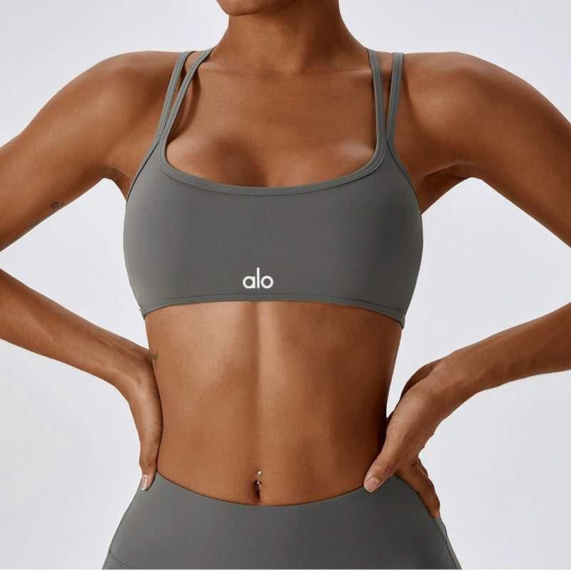 Топ Alo Yoga Fitness Bra Grey px09-GY