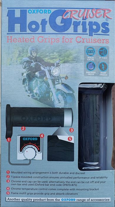 Ручки с подогревом для мотоцикла. Грипсы Oxford