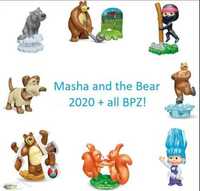 Masha e o Urso 2020 Coleção completa de Kinder surpresa figuras Masha