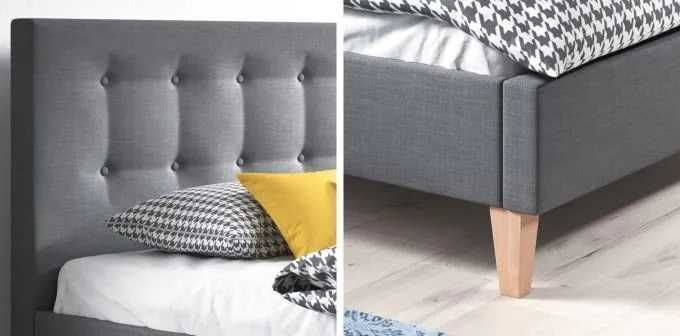 Łóżko tapicerowane BONY ze stelażem, stelaż 90/120/140/160/180/200x200