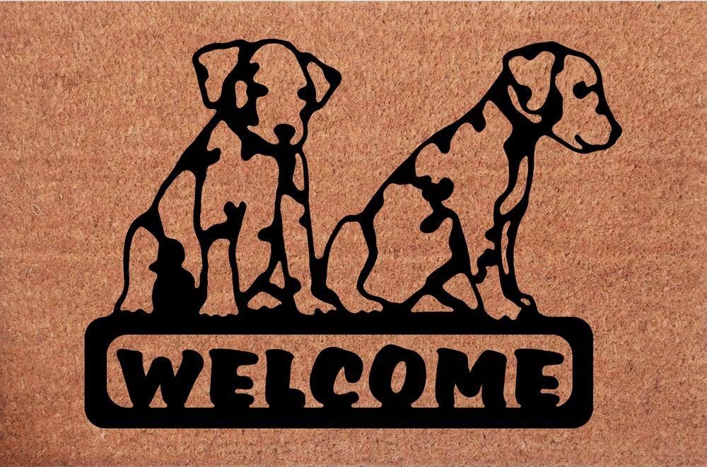 Wycieraczka kokosowa pod drzwi Welcome Pieski Szczeniaczki Wycieraczka