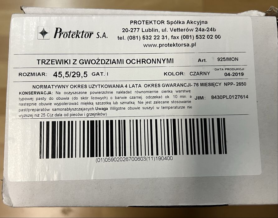 Trzewiki z gwoździami wzór 925/MON