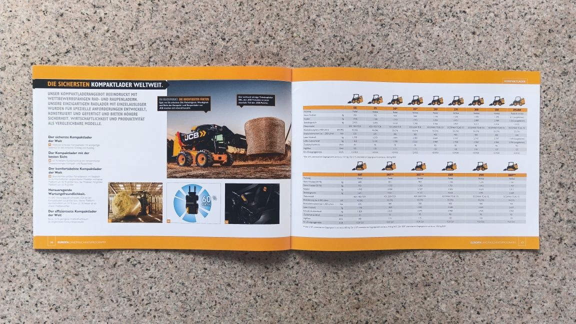 JCB Maszyny rolnicze Program modeli 2017 Prospekt