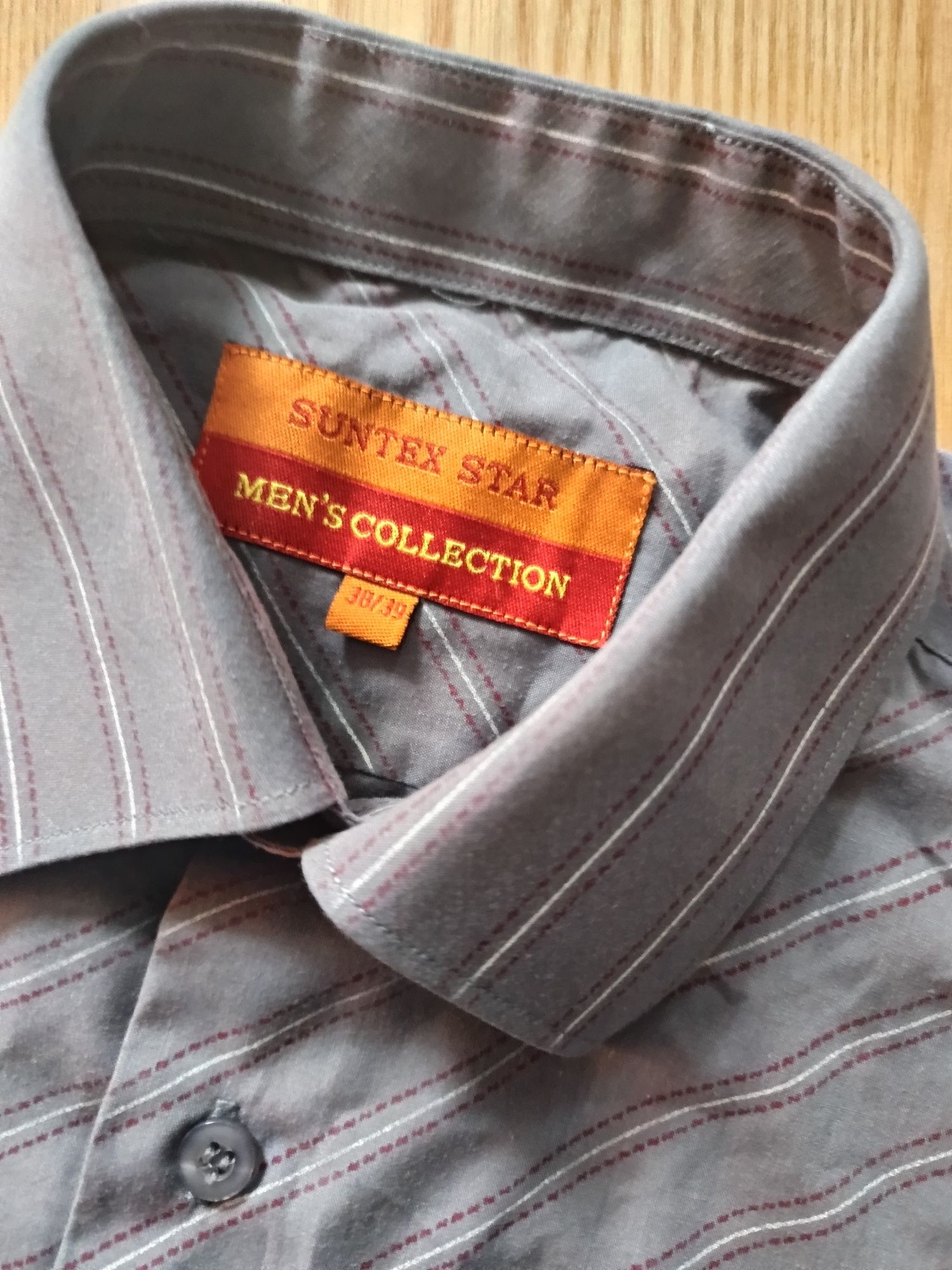 Koszula męska Suntex star Rozmiar M szara w paski