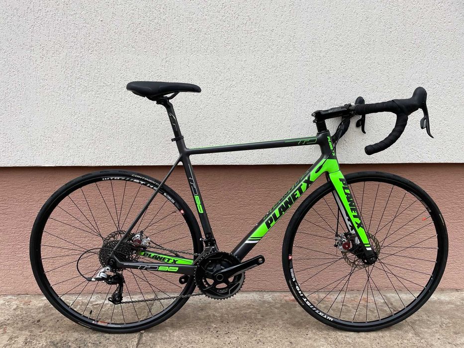 Rower szosowy full carbon, Planet X, hamulce tarczowe