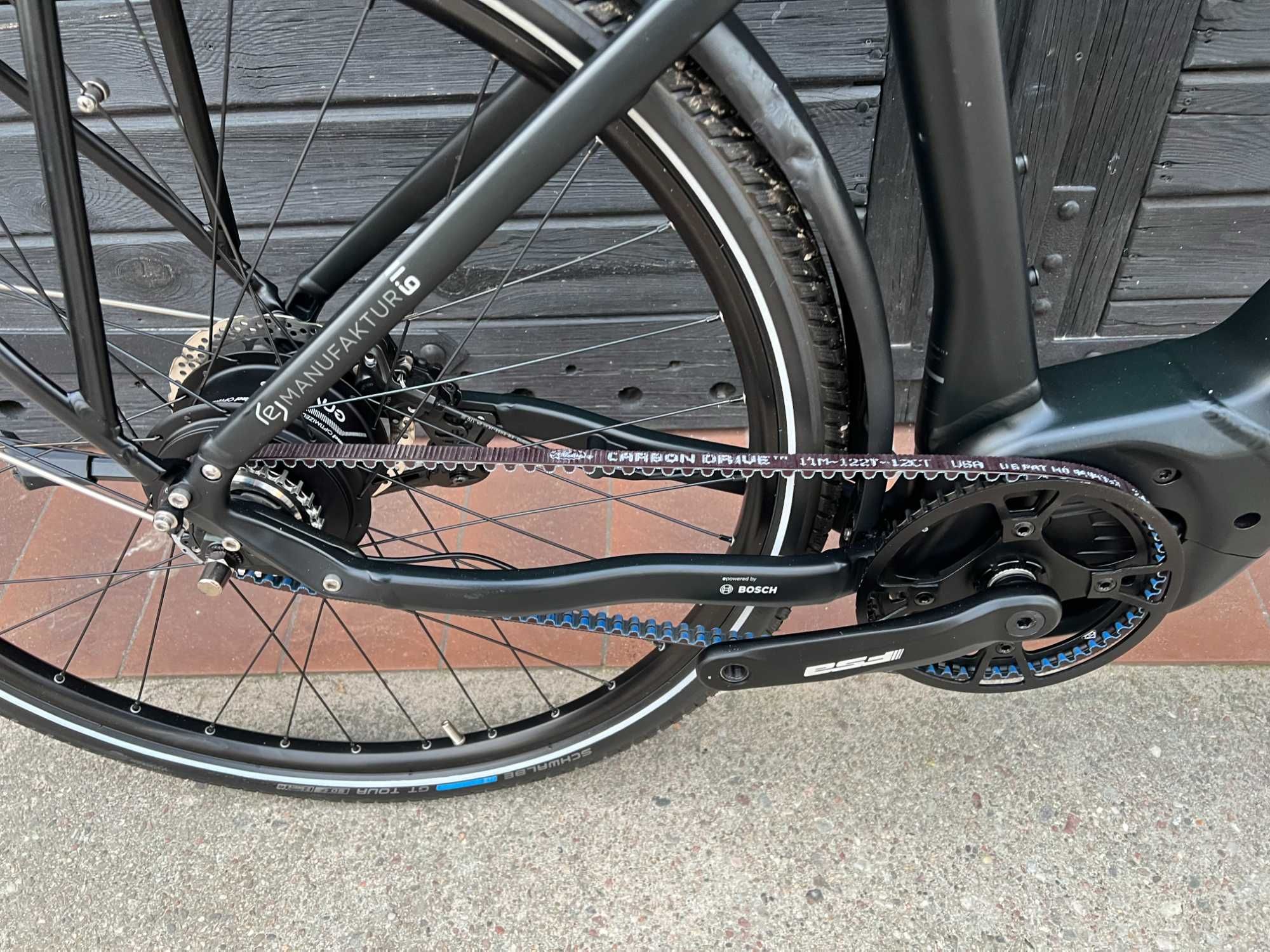 Rower elektryczny bateria 625 Bosch, na pasku karbonowym