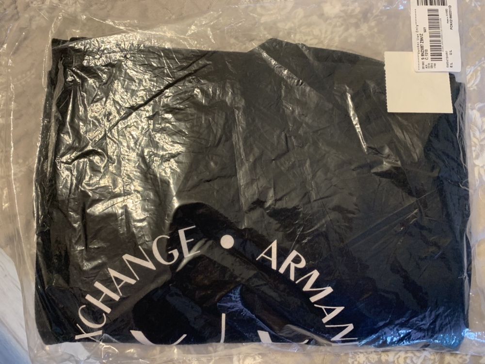 Męska bluza Armani Exchange rozmiar L granatowa ORYGINALNA