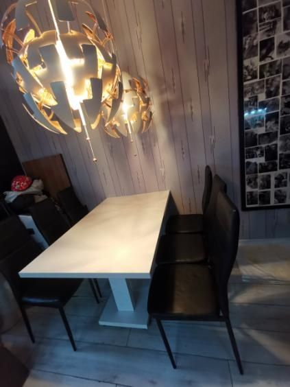 Stol  bialy polysk okazja