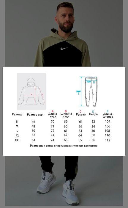 Чоловічий спортивний костюм Nike зі  вставками різні кольори 46-54 р.