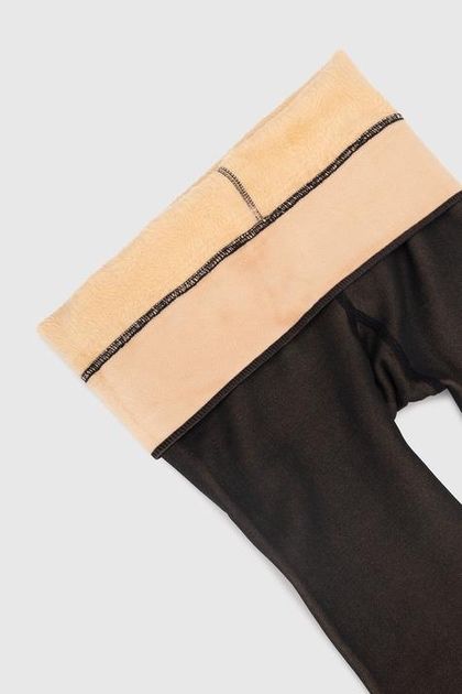 Колготки женские утеплены на меху с имитацией кожи. Ласточка