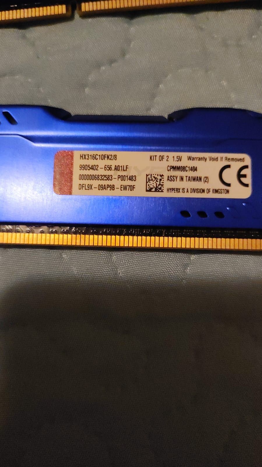 4x HyperX Fury RAM DDR3  4gb 1600mhz