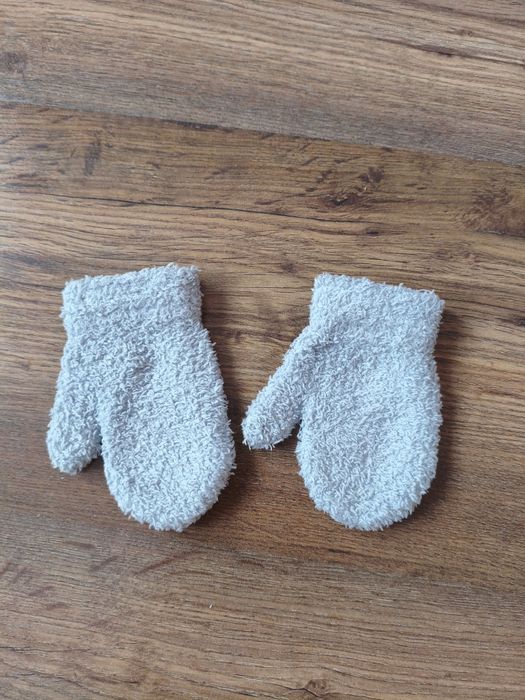 Szare rękawiczki dzieciece