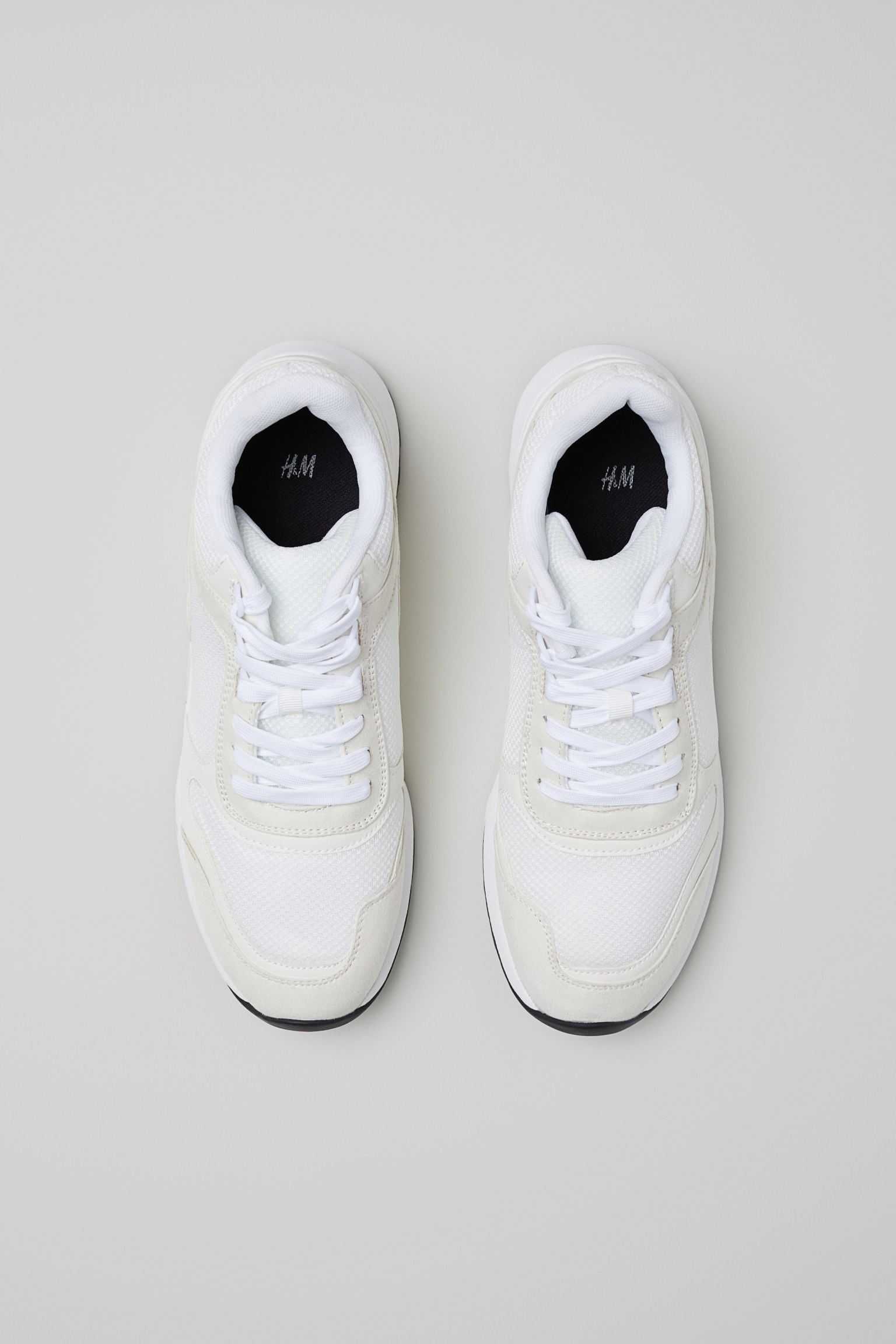 Кроссовки белые h&m mesh white men sneakers мужские