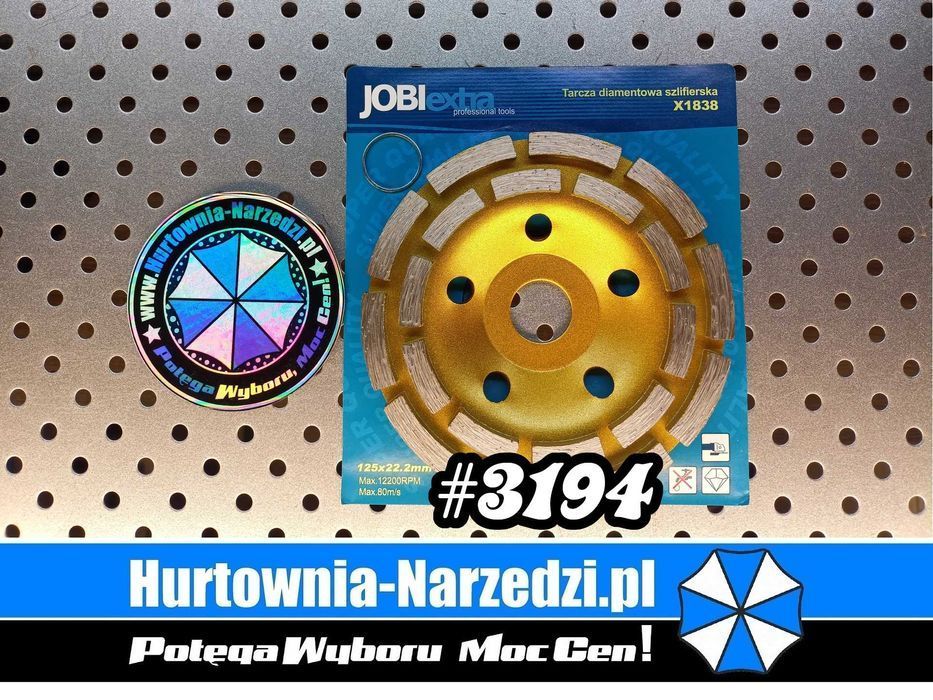 Diamentowa Tarcza garnkowa tarcza do szlifowania betonu 125mm JOBI