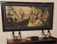 Antigo Quadro Ilustrando a vida de Jesus