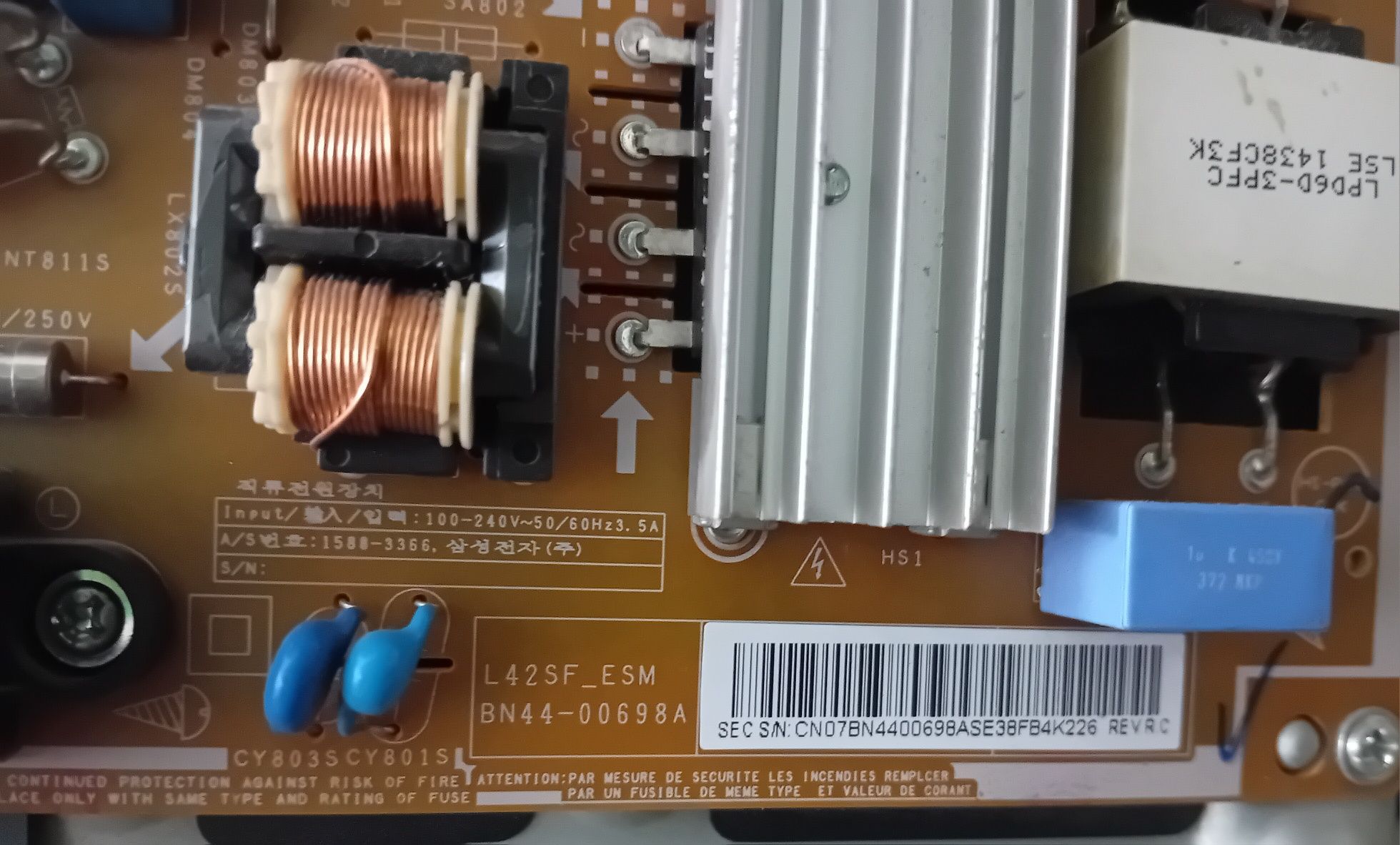 Płyta zasilania Samsung UE40H5000