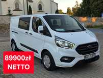 Ford Transit Custom  Brygadówka/Rej.2023/Salon PL/Bezwypadkowy/Lakier oryginalny/Gwarancja