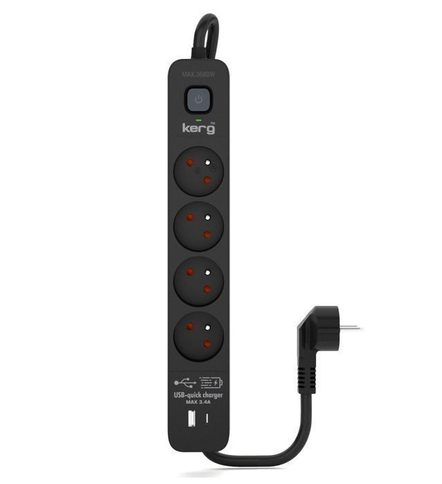 Listwa zasilająca przeciwprzepięciowa 4 gniazd USB/USB-C 5m 16A M02524