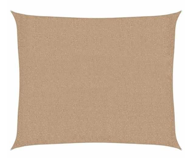 Żagiel przeciwsłoneczny, 160 g/m², kolor taupe, 3x3 m, HDPE