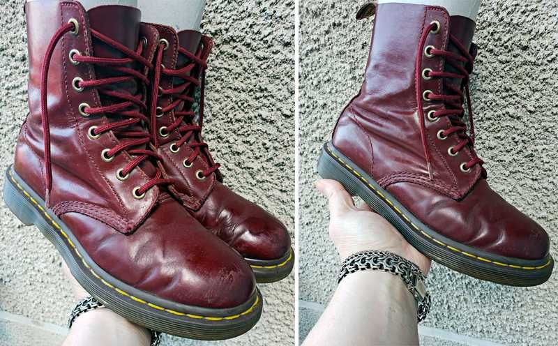 Черевики Dr.Martens Pascal Original EU38/USA7 жіночі бордові боти 25см