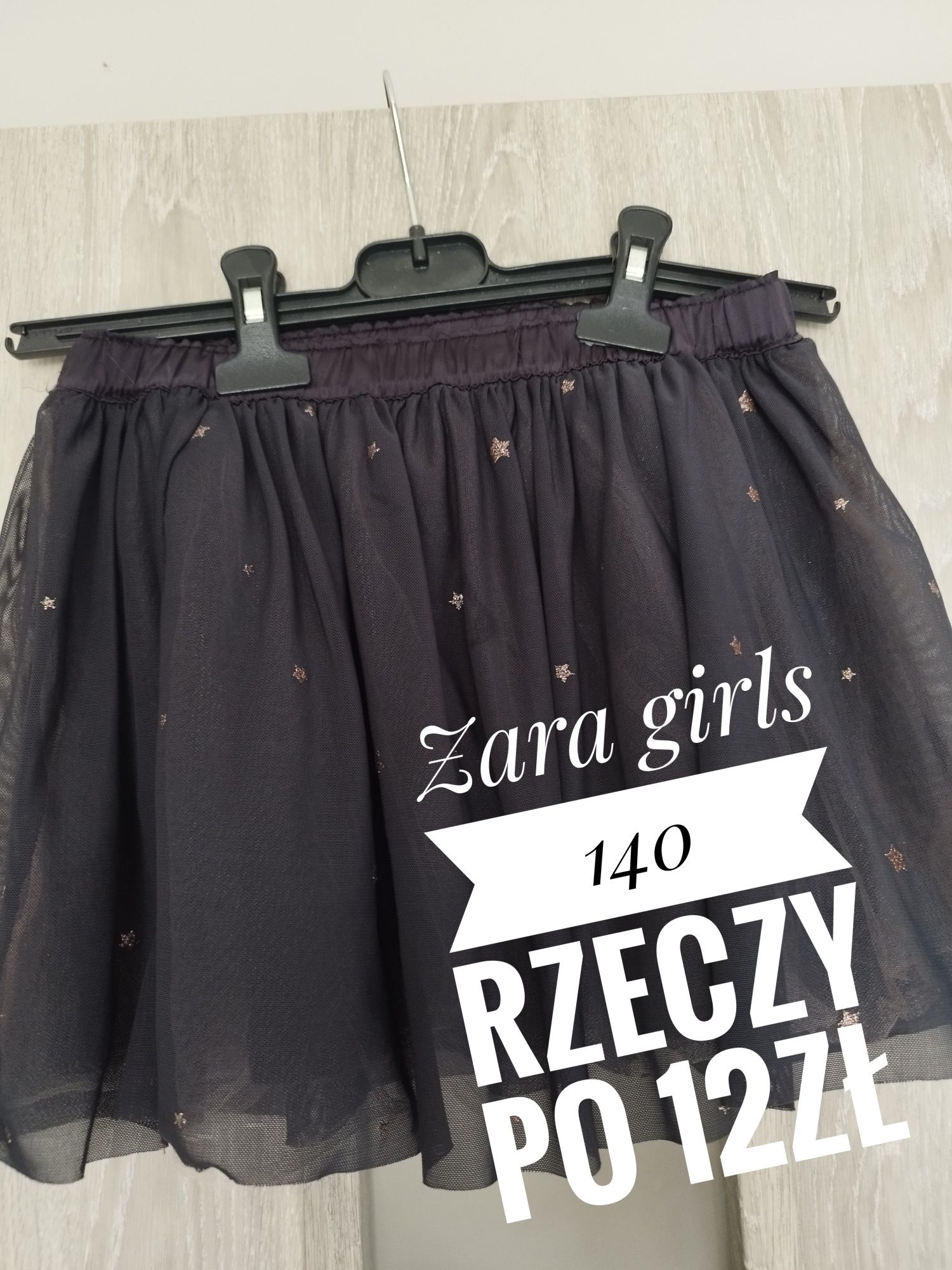 Grafitowa spódniczka tiulowa Zara girls 140