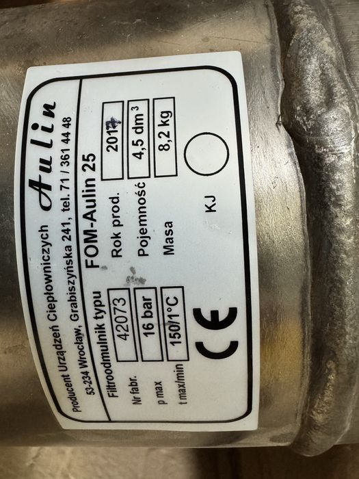 Filtroodmulnik magnetyczny FOM Aulin DN25 kołnierzowy