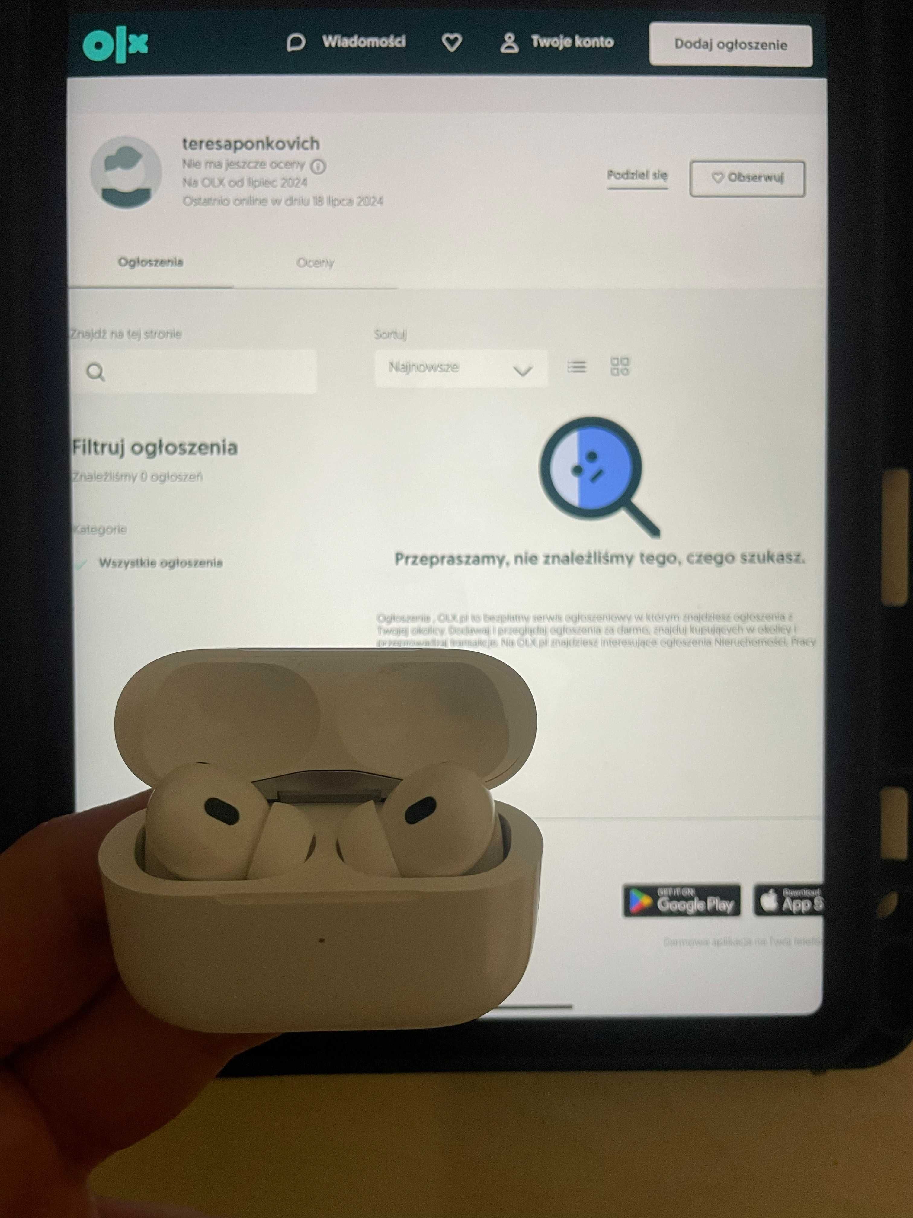 Nowe oryginalne słuchawki Apple AirPods Pro 2