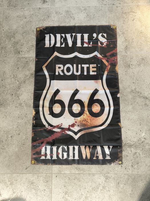 Nowa flaga Route 66 usa 90x150 loft auto motor bar club pub ozdoba