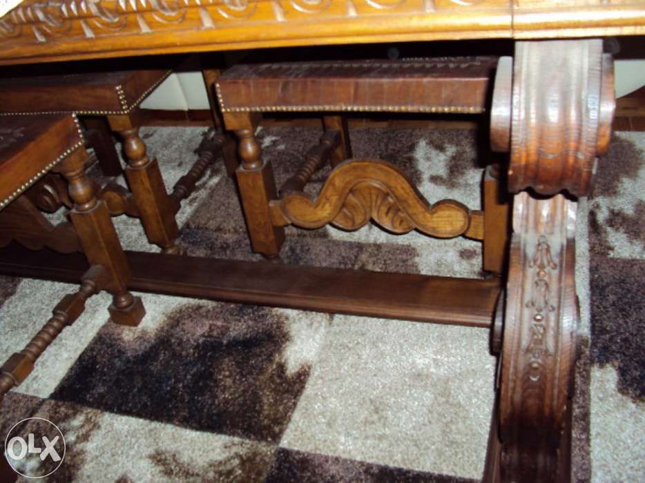 Mesa Renasceça / Século com gavetas e extensível