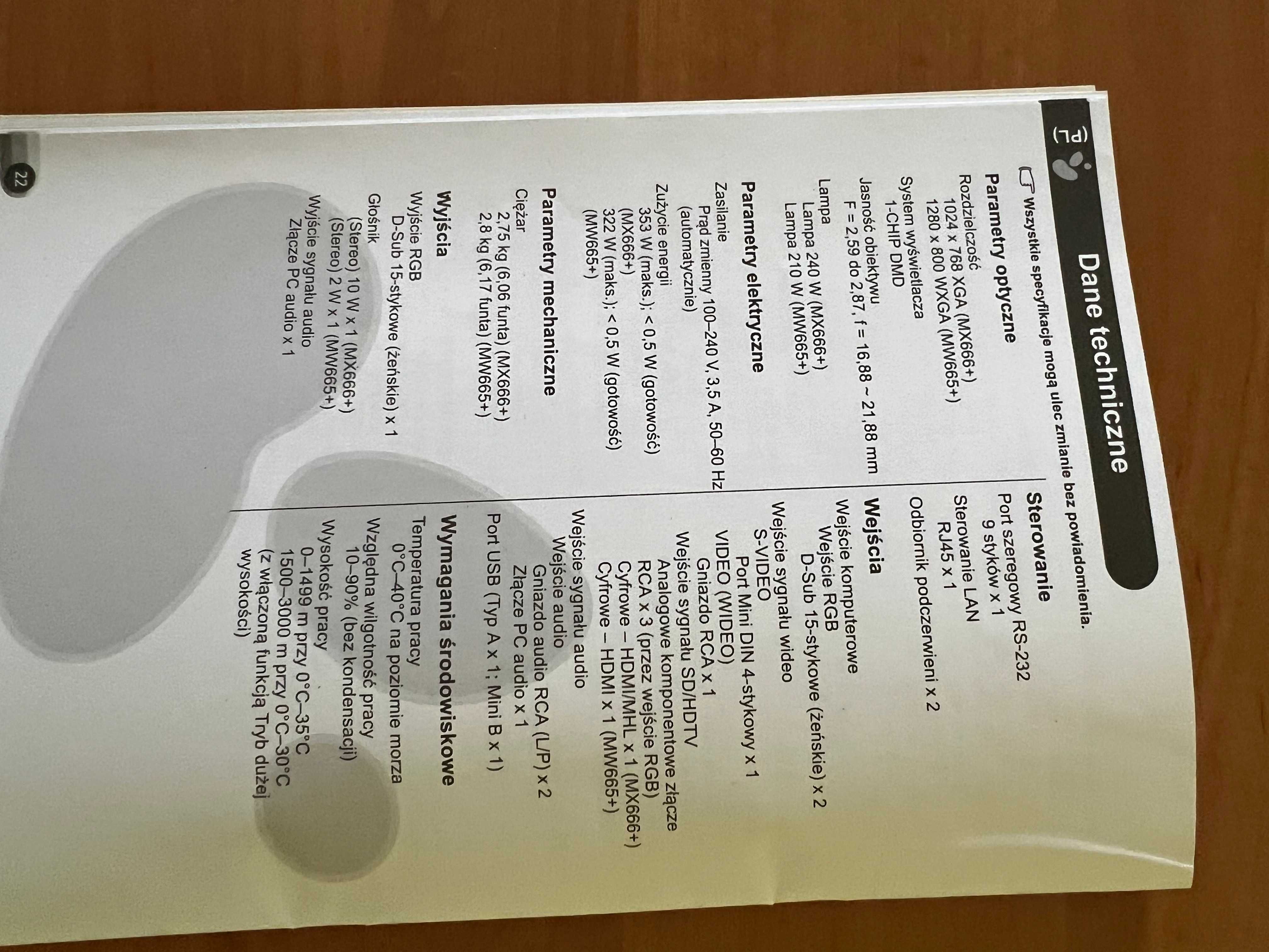 Projektor BenQ / z tablicą do rzutnika