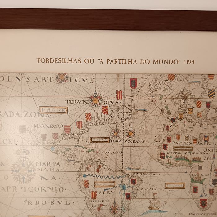 Planisfério Tratado Tordesilhas