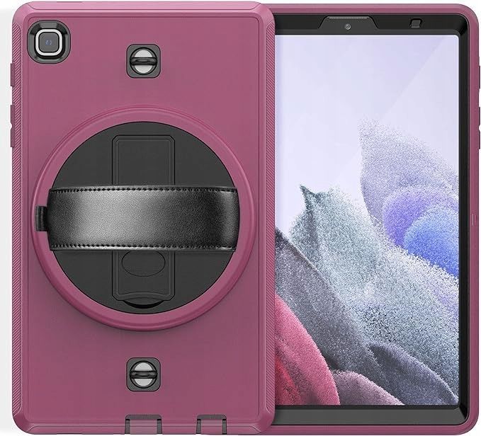 Etui do A7 Lite T220 z Podstawką i Paskiem na Ramię Fioletowe